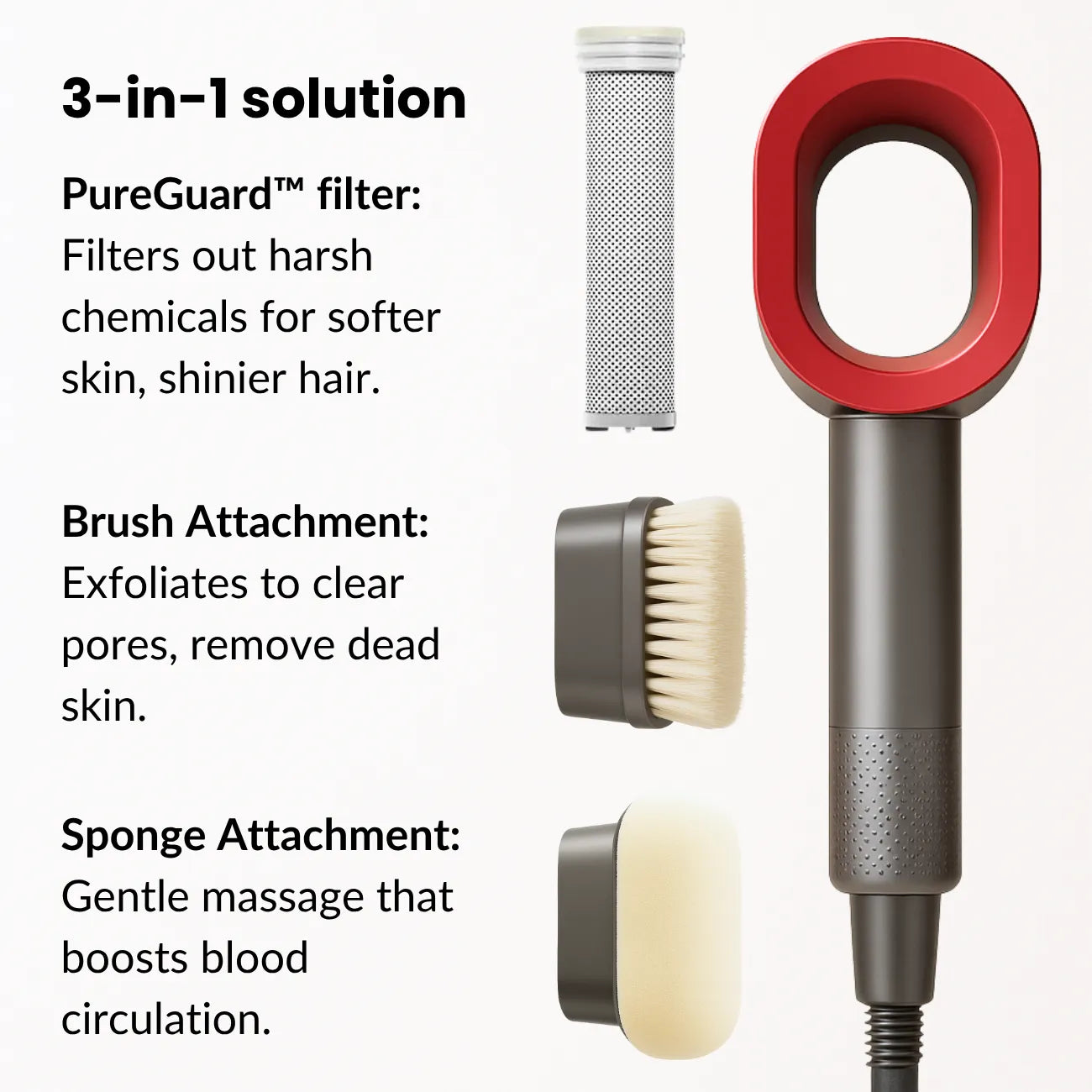 KIARA FLOW 3 in 1 Showerhead