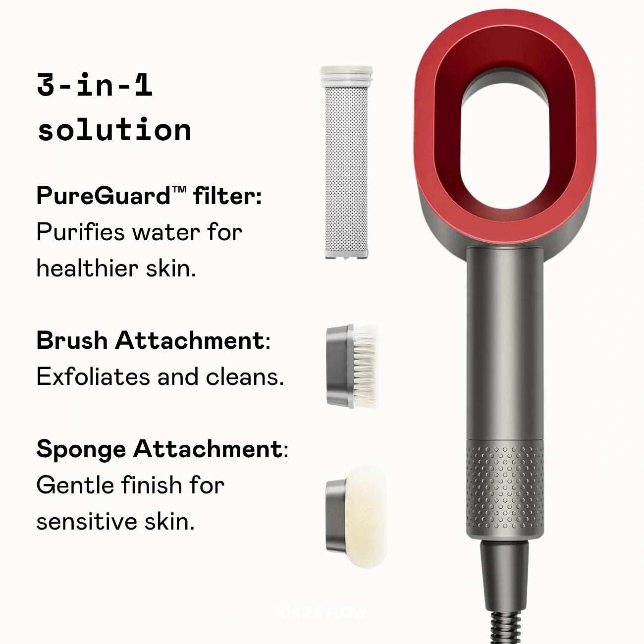 KIARA FLOW 3 in 1 Showerhead